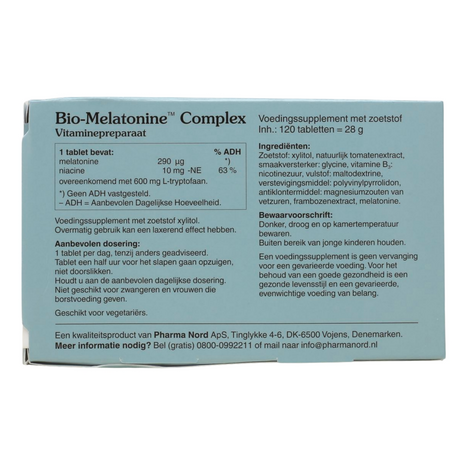 Pharma Nord Bio-Melatonine Complex Zuigtabletten 290 mcg, 120 Stuks