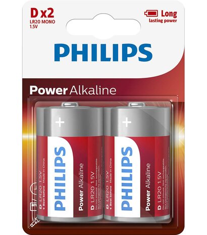 PHILIPS POWER ALKALINE D/LR20 BLISTER 2 1 ST