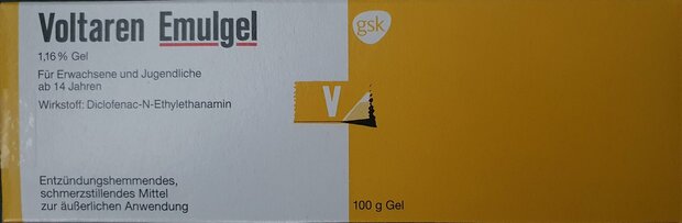 Voltaren Emulgel Duitse verpakking 100g