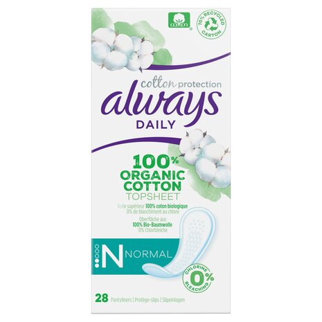 ALWAYS INLEGKRUISJES DAILES COTTON PROTECTION NORMAL 28 ST