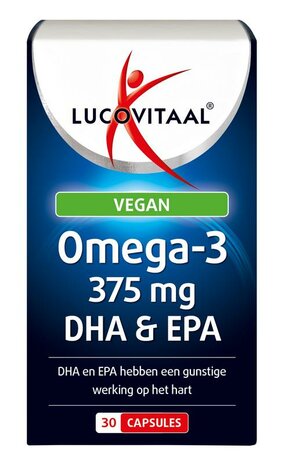Lucovitaal Omega-3 375 mg EPA &amp; DHA Vegan Capsules