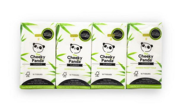 Cheeky Panda Zakdoeken 8x10 stuks Bamboo 8STUKS